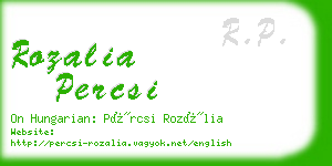 rozalia percsi business card